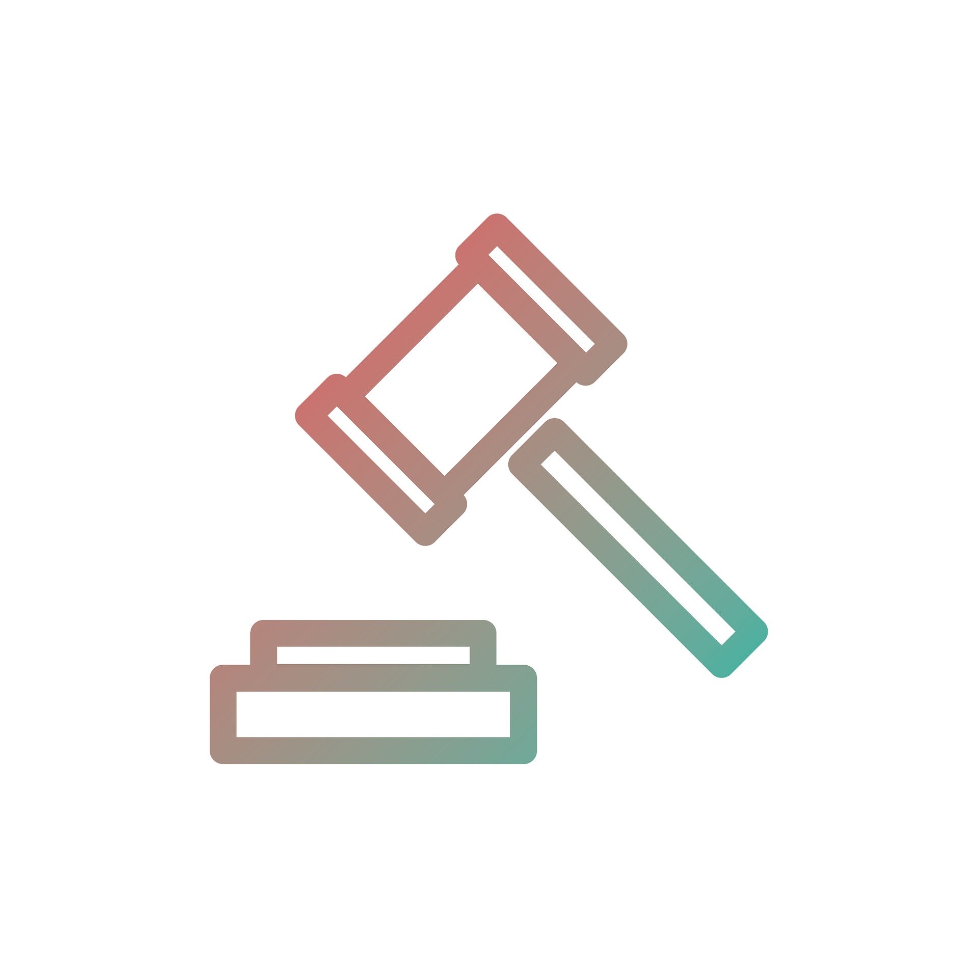 gavel icon multi color | Blackbird